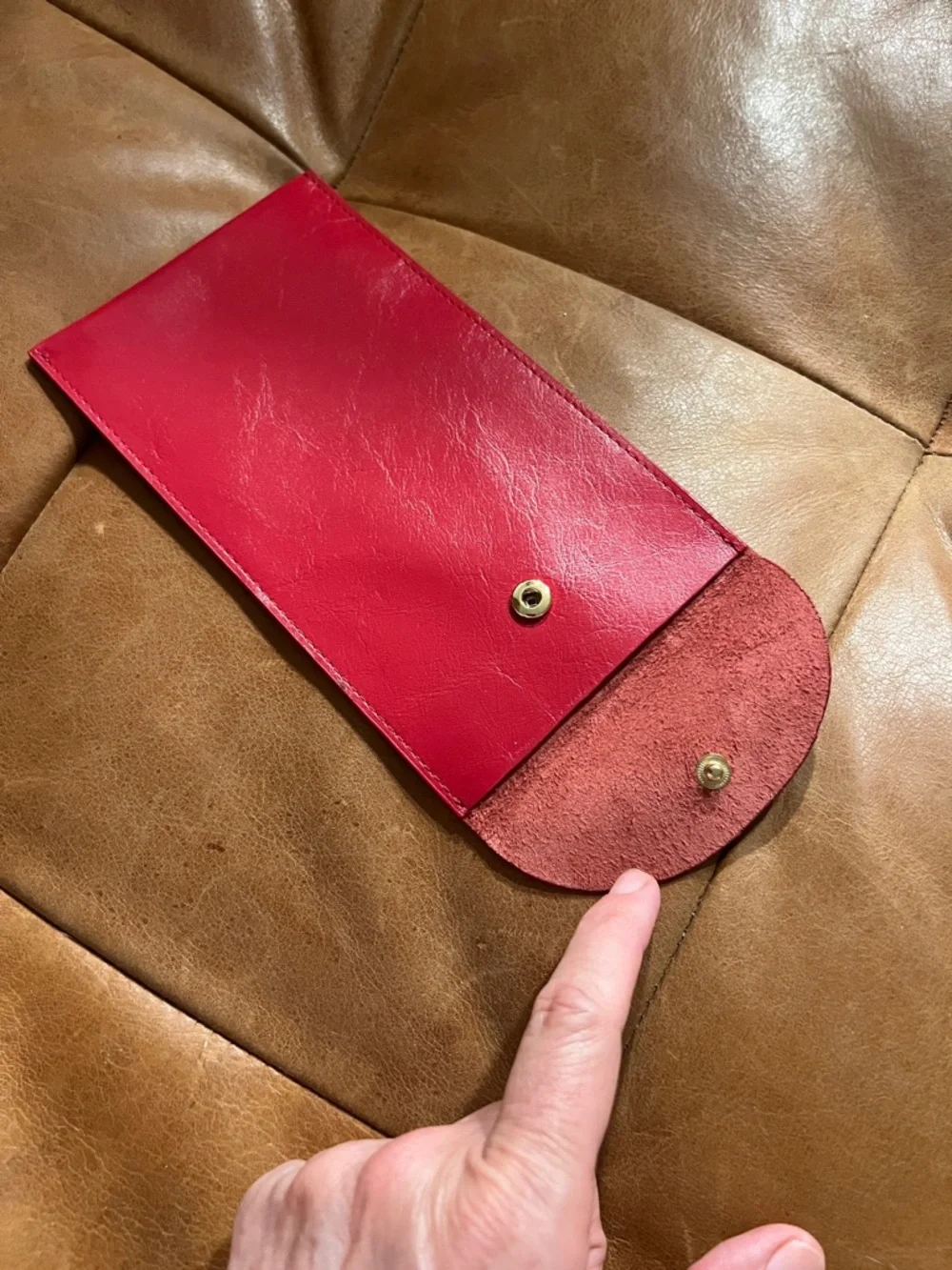 MZ Wallace Red Leather Lunar New Year Money Envelope Year of the Horse - Picture 4 of 7